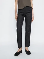 Pantalon slim en coton mélang