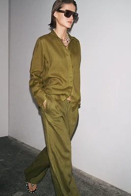 PANTALON LARGE 100 % LIN COLLECTION ZW