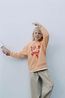 TEXT PRINT SWEATSHIRT