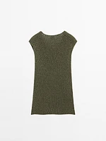 Pull sans manches col en V