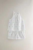 SHORT COTON MINI-FLEUR