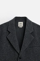 BOUTONNÉ TEXTURED SUIT JACKET