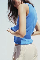 RUFFLED KNIT TOP