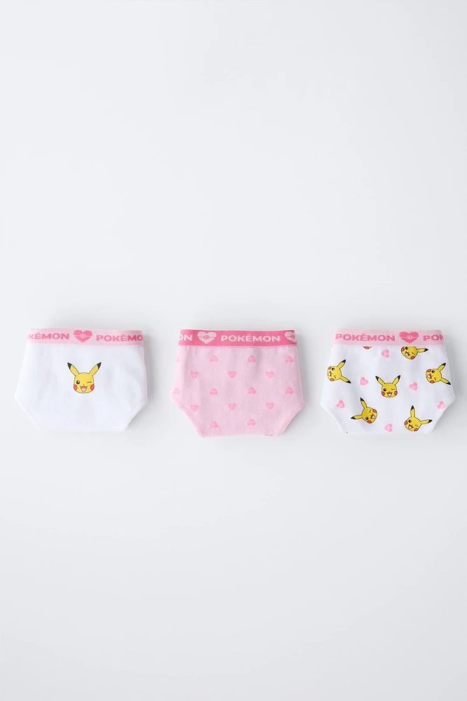 6-14 ANS/ LOT DE TROIS CULOTTES PIKACHU POKÉMON ™