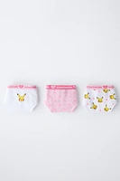 6-14 YEARS/ THREE-PACK OF PIKACHU POKÉMON ™ UNDERWEAR