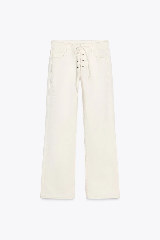 JEAN ZW COLLECTION FLARE TAILLE NORMALE NŒUDS