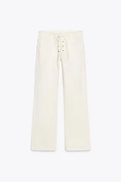JEAN ZW COLLECTION FLARE TAILLE NORMALE NŒUDS