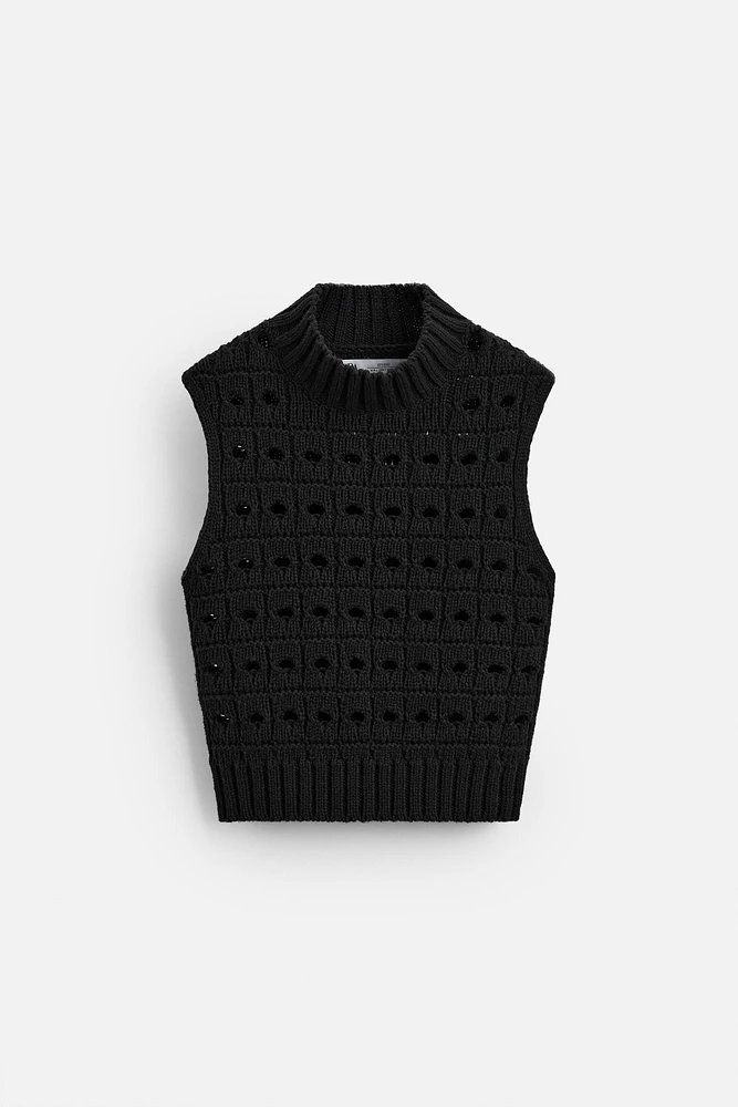 TEXTURED KNIT VEST LIMITED EDITION