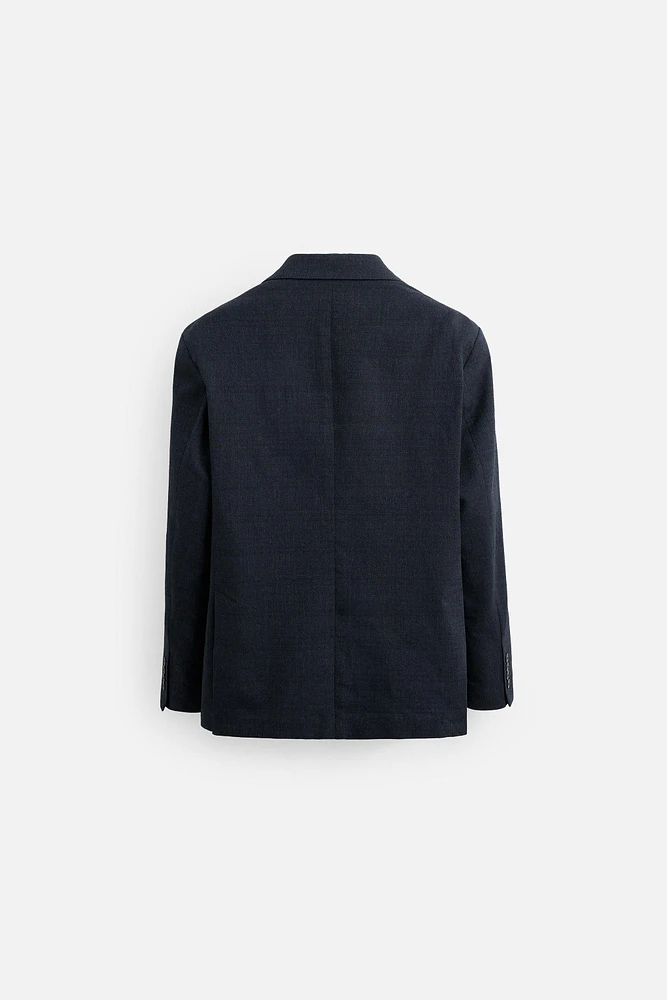 REGULAR FIT TEXTURED BLAZER