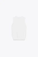 TOP EN MAILLE SANS MANCHES