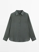 Flowing ramie blend shirt