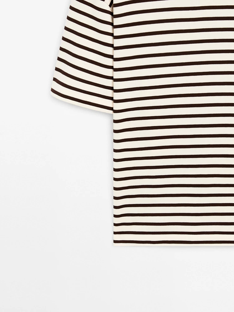 T-shirt à rayures 100 % coton