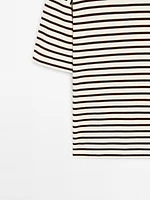 T-shirt à rayures 100 % coton