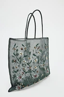 EMBROIDERED FABRIC BAG