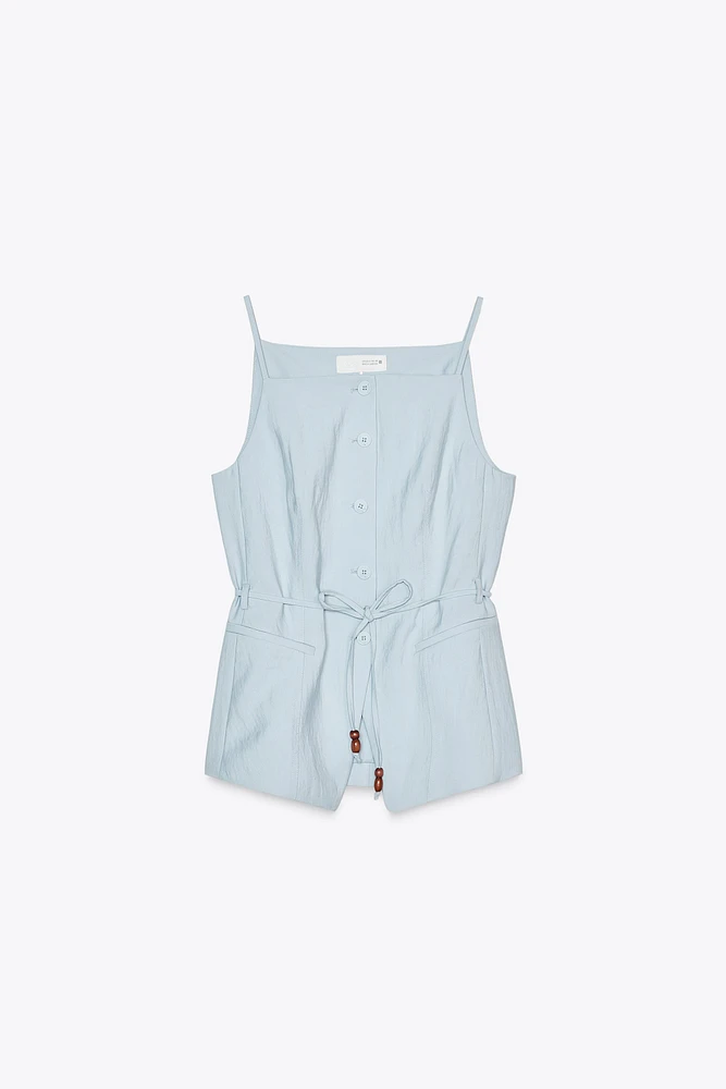 BEADED BELT VEST