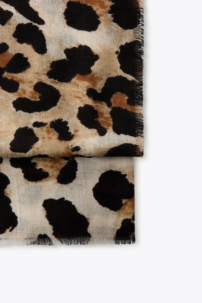 FOULARD À IMPRIMÉ ANIMALIER