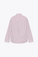STRIPED POPLIN SHIRT ZW COLLECTION