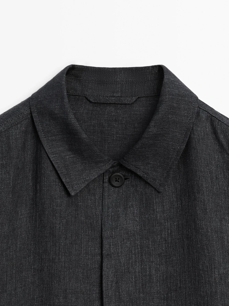 100% linen overshirt