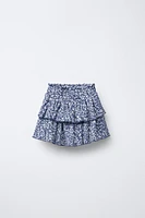 RUFFLED ELASTIC SKIRT