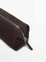 Trousse en croûte de cuir