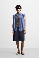 RELAXED FIT CHECKERED SHIRT