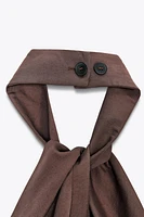 KNOTTED HALTER TOP VEST