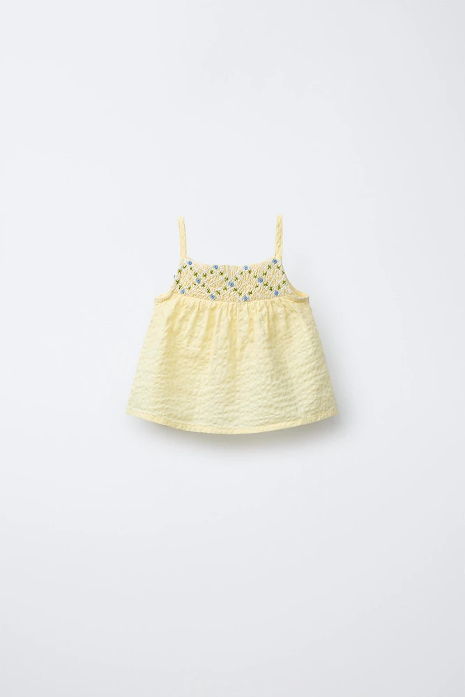 BLOUSE TEXTURÉE BRODÉE