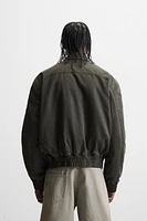 WAXED EFFECT WASHED JACKET
