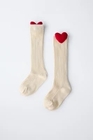 CHAUSSETTE RIB CŒUR