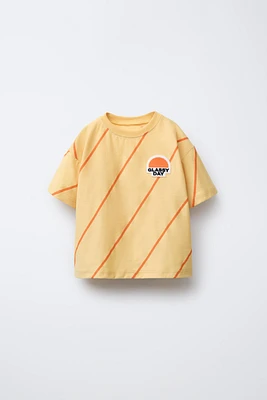 STRIPED PATCH T-SHIRT