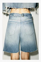 BERMUDA EN JEAN TRF PASSANT TAILLE NORMALE