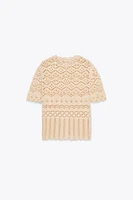 POINTELLE KNIT CARDIGAN