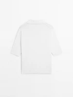 Pull en maille oversize à col polo