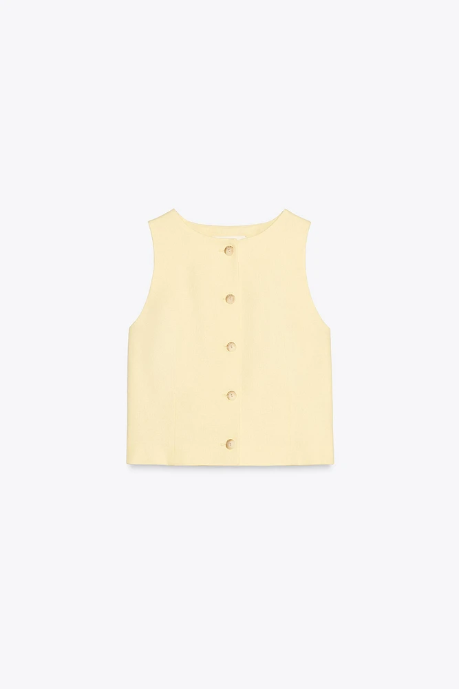 LINEN VEST