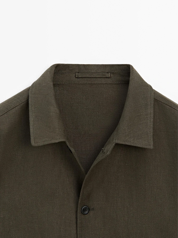100% linen overshirt