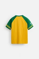 T-SHIRT COLOR BLOCK BRODÉ