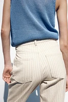 Z1975 STRIPED HIGH-WAIST STRAIGHT FULL-LENGTH JEANS