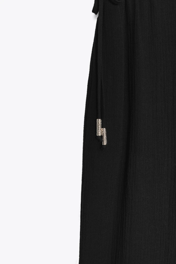 SEMI-SHEER WIDE LEG PANTS
