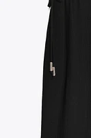 SEMI-SHEER WIDE LEG PANTS