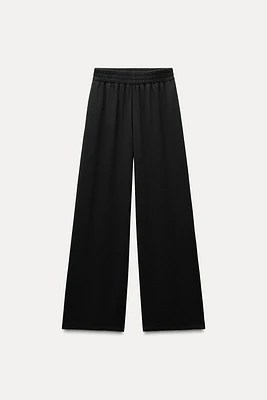 CREPE WIDE LEG PANTS