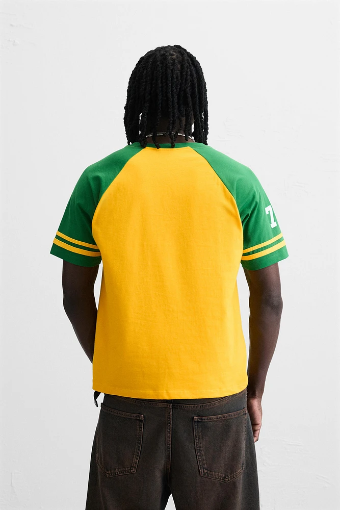 T-SHIRT COLOR BLOCK BRODÉ