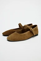 SUEDE BALLET FLATS