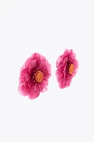 RAFFIA FLOWER EARRINGS