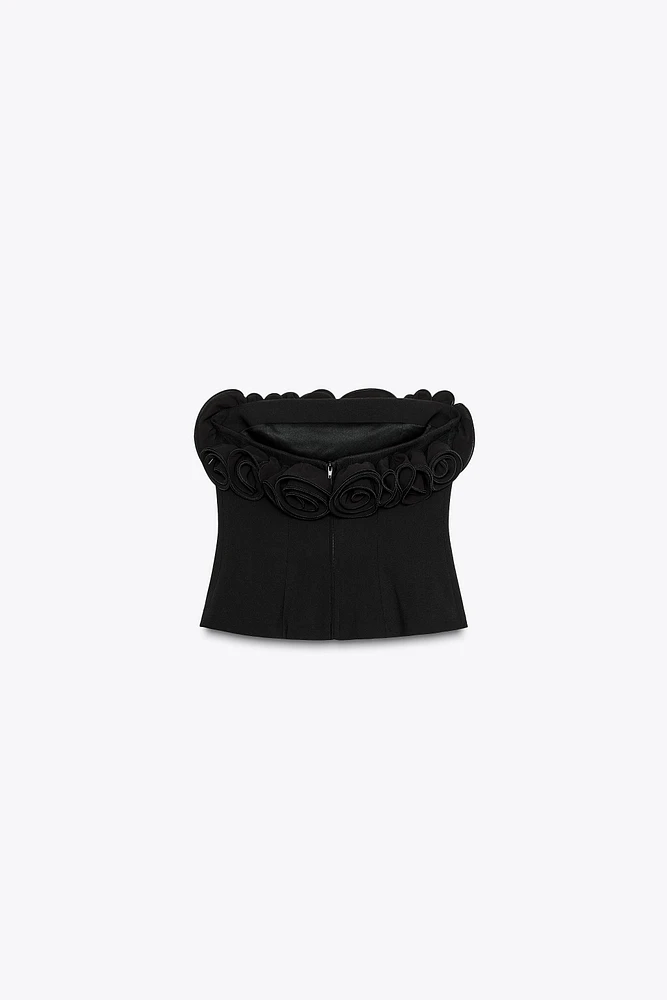 TOP BUSTIER FLEURS