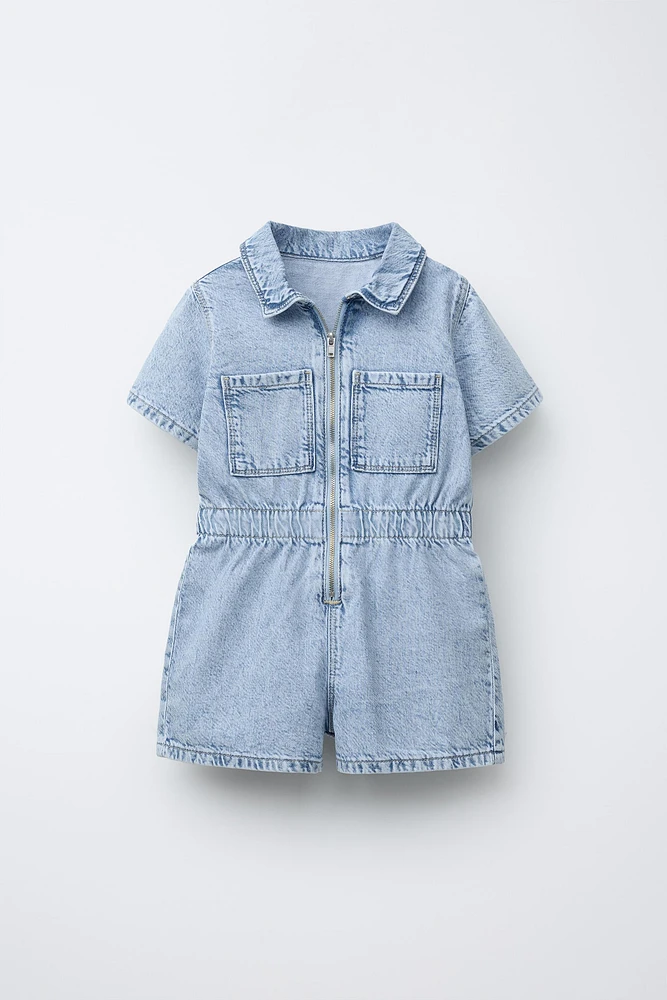 COMBINAISON EN DENIM À ZIP