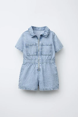 COMBINAISON EN DENIM À ZIP