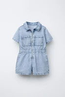 COMBINAISON EN DENIM À ZIP