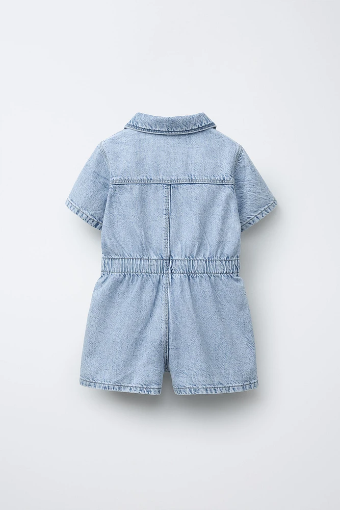 COMBINAISON EN DENIM À ZIP