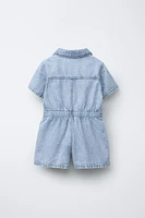 COMBINAISON EN DENIM À ZIP