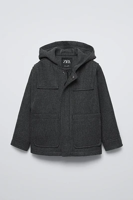 HOODED SHORT DUFFLE COAT